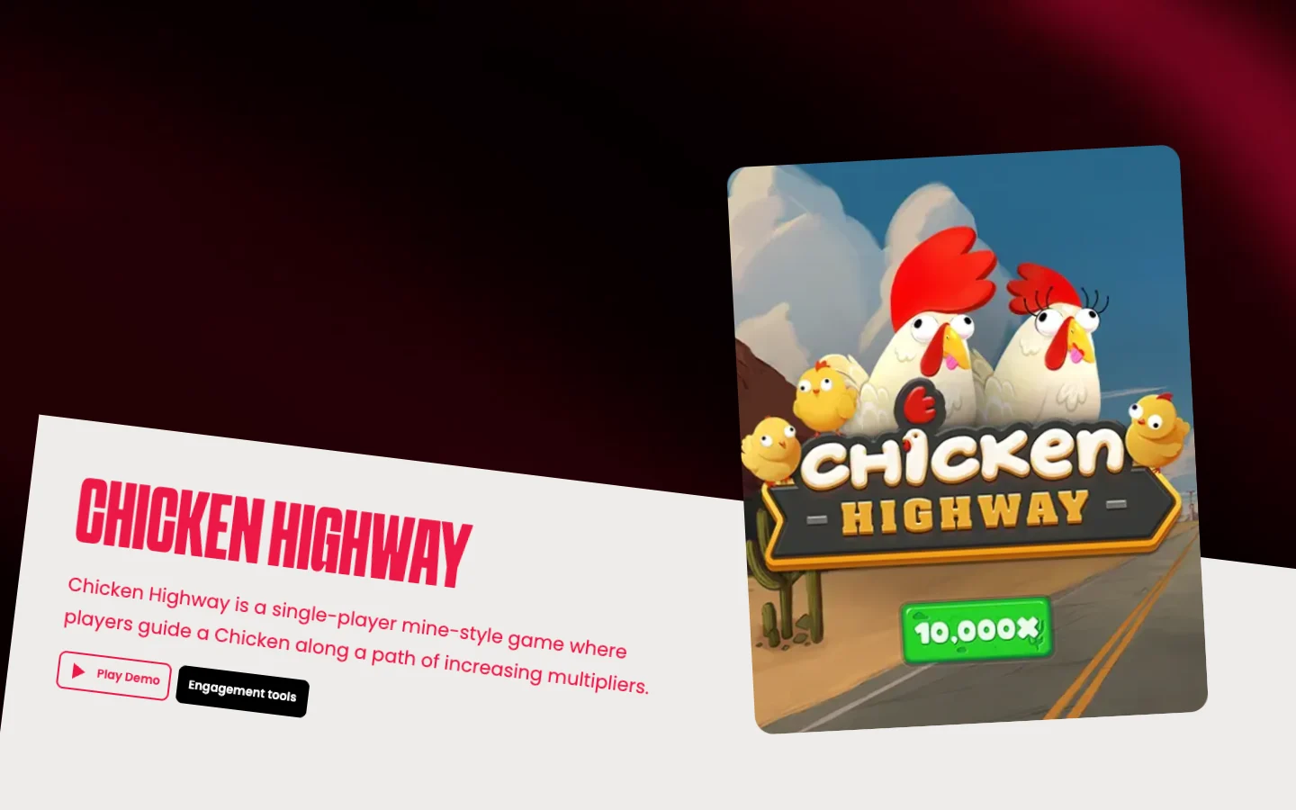Страница игры Chicken Highway на сайте SmartSoft Gaming