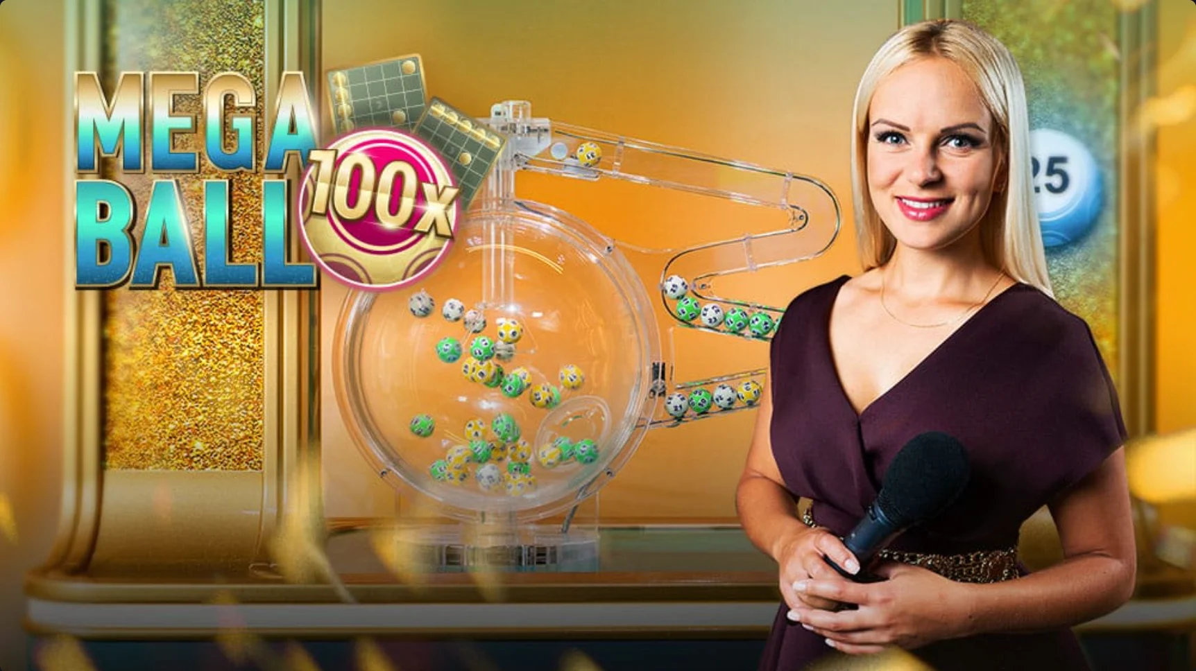 Страница игры Mega Ball на сайте Evolution