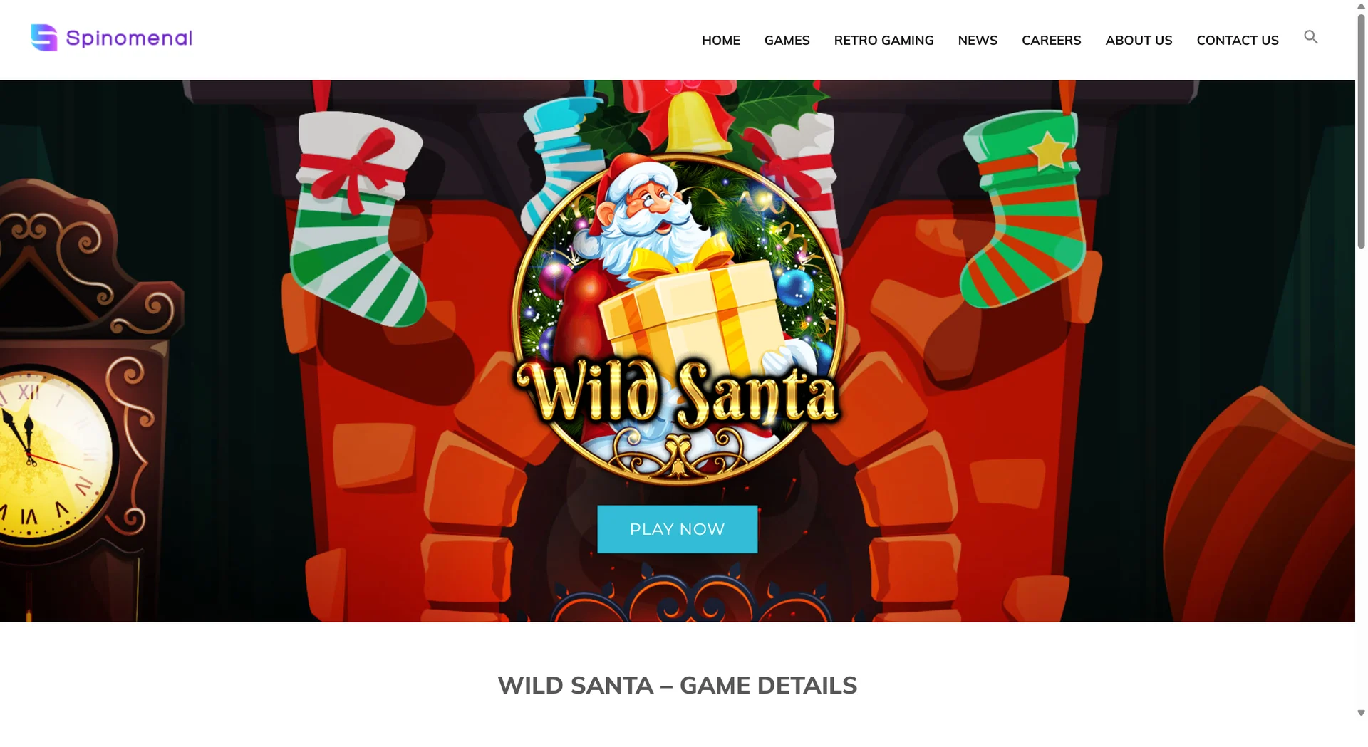 Страница игры Wild Santa на сайте Spinomenal