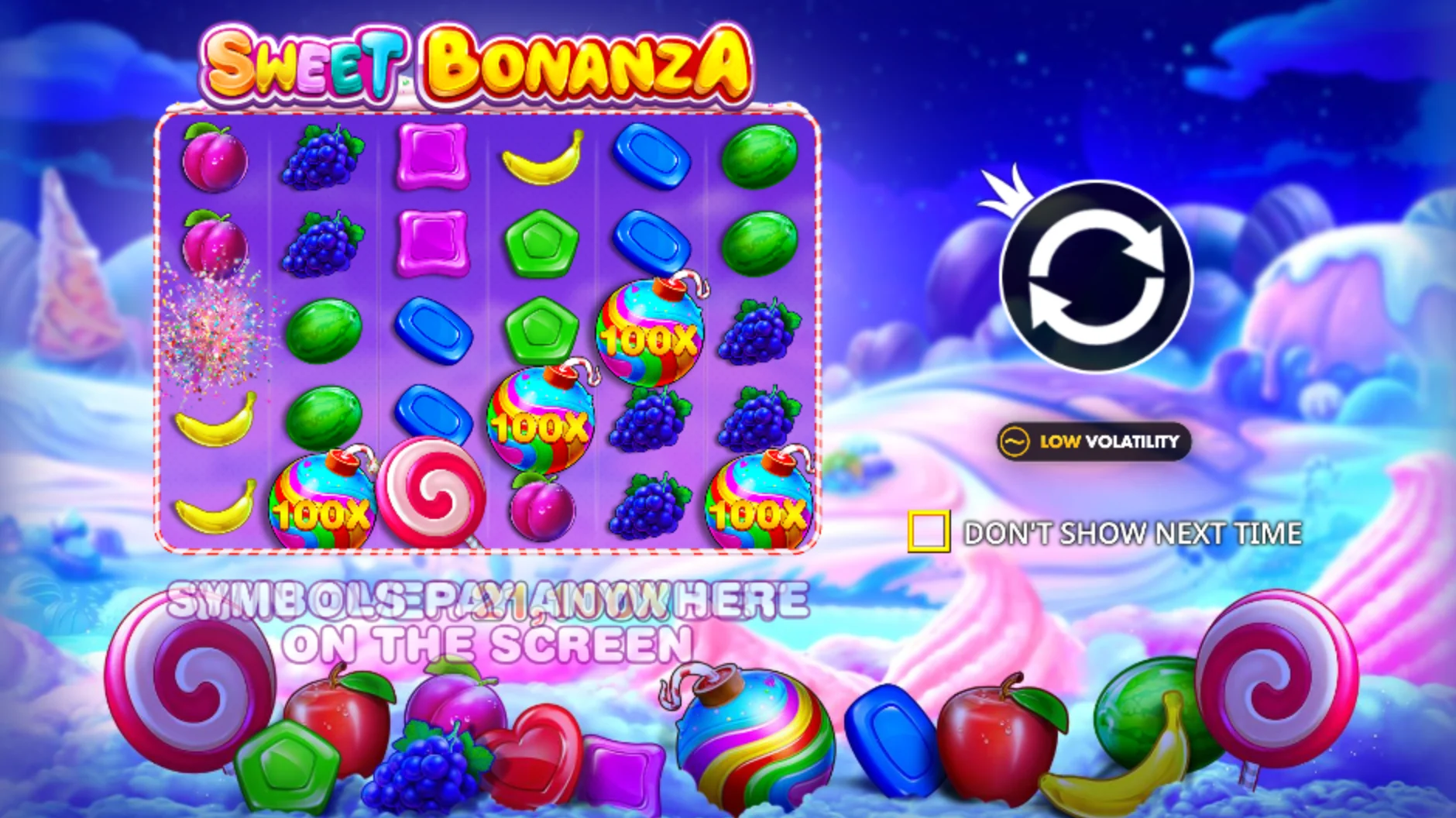 Страница игры Sweet Bonanza на сайте Pragmatic Play