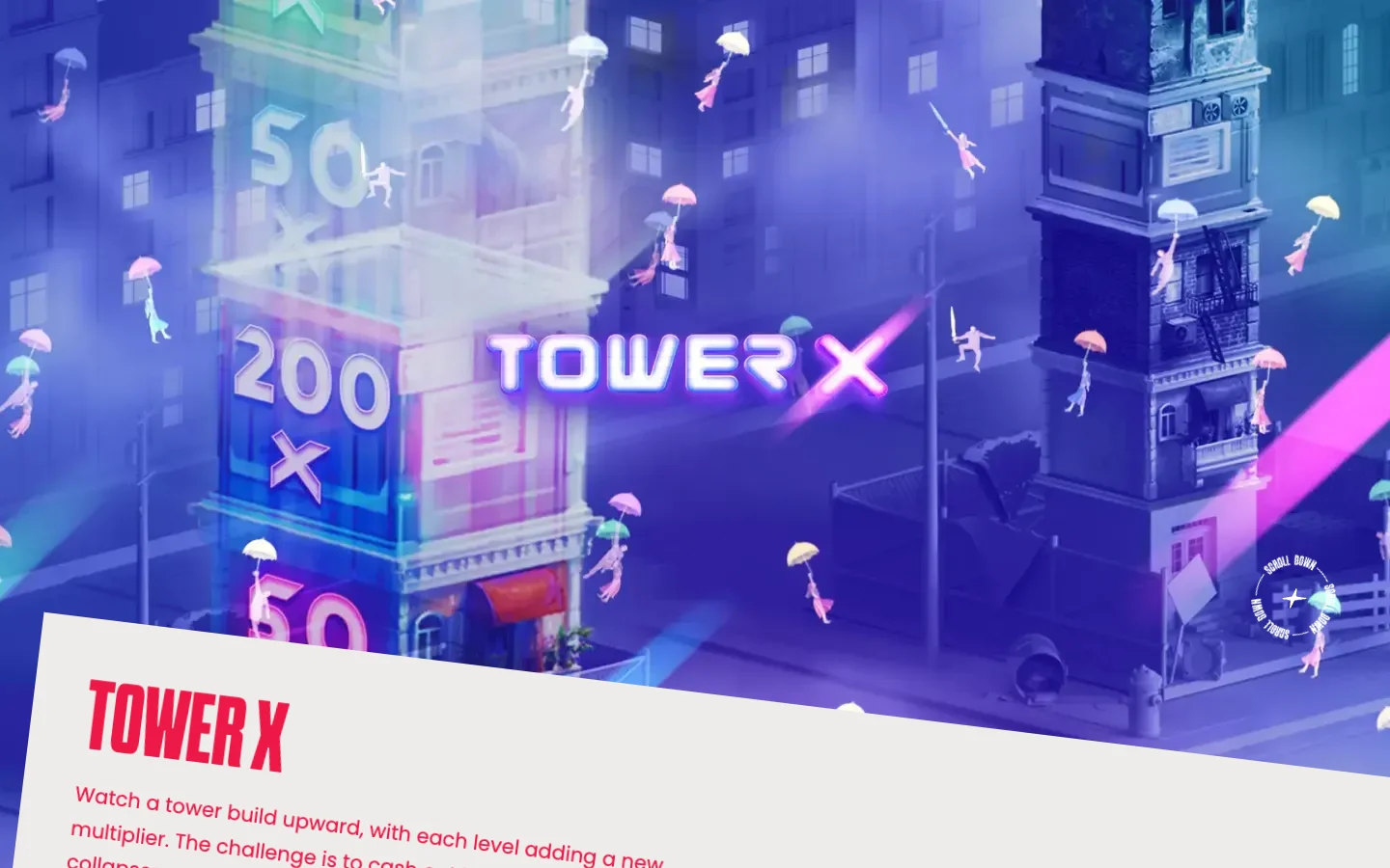 Страница игры Tower X на сайте SmartSoft Gaming