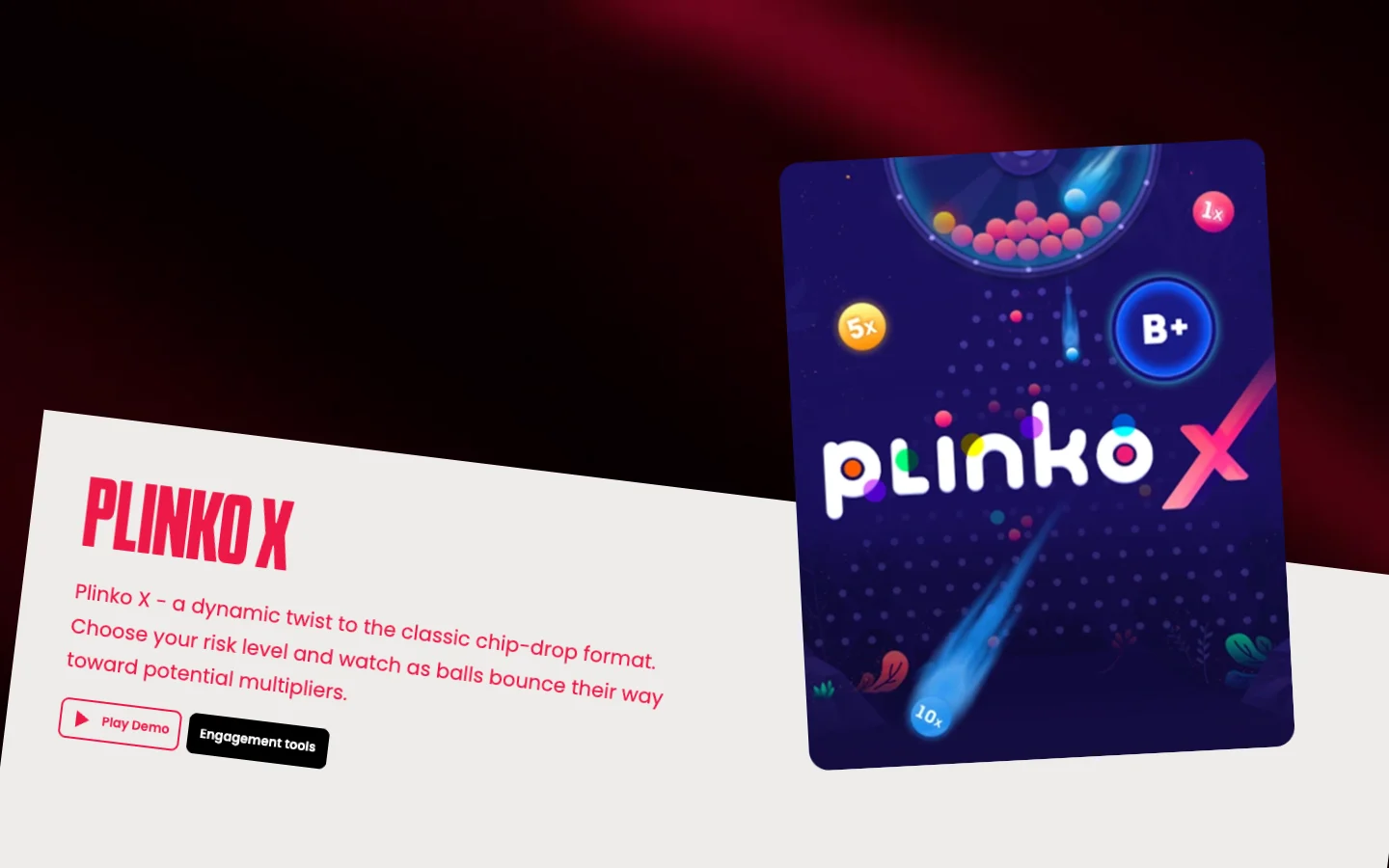 Страница игры Plinko X на сайте SmartSoft Gaming