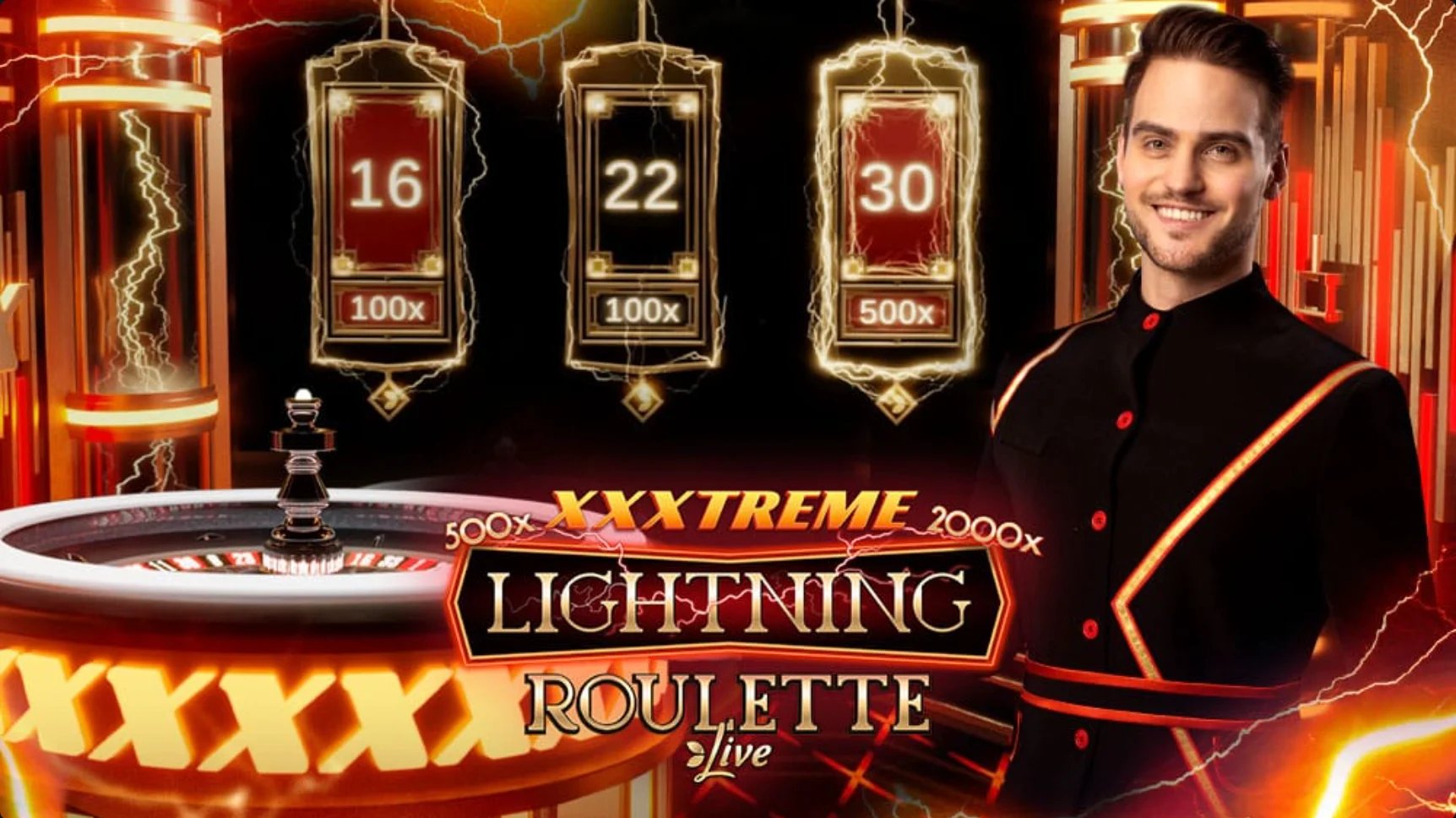 Страница игры XXXtreme Lightning Roulette на сайте Evolution