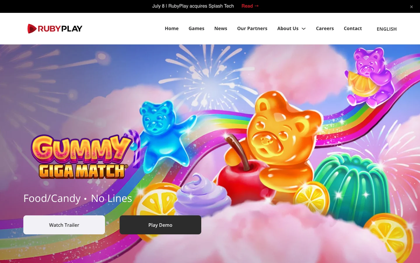 Страница игры Gummy Giga Match на сайте RubyPlay