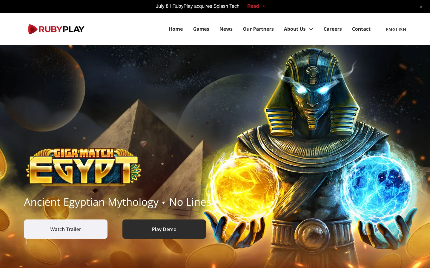 Страница игры Giga Match Egypt на сайте RubyPlay