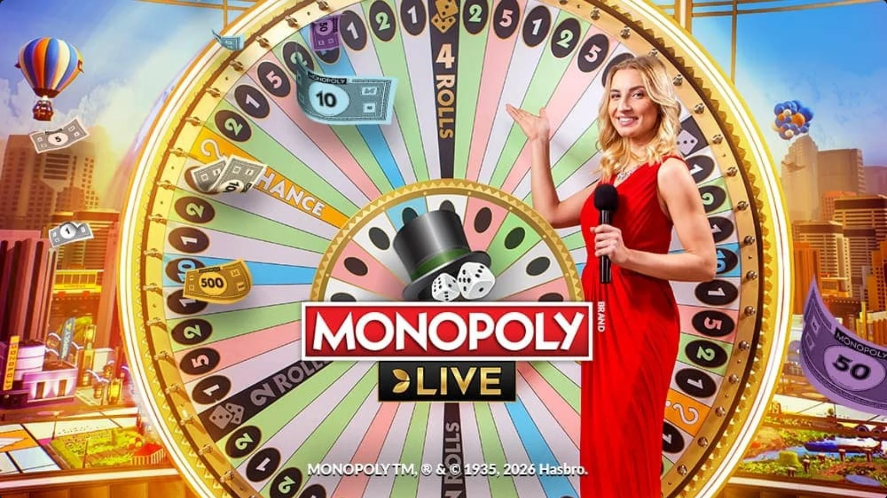 Страница игры MONOPOLY Live на сайте Evolution