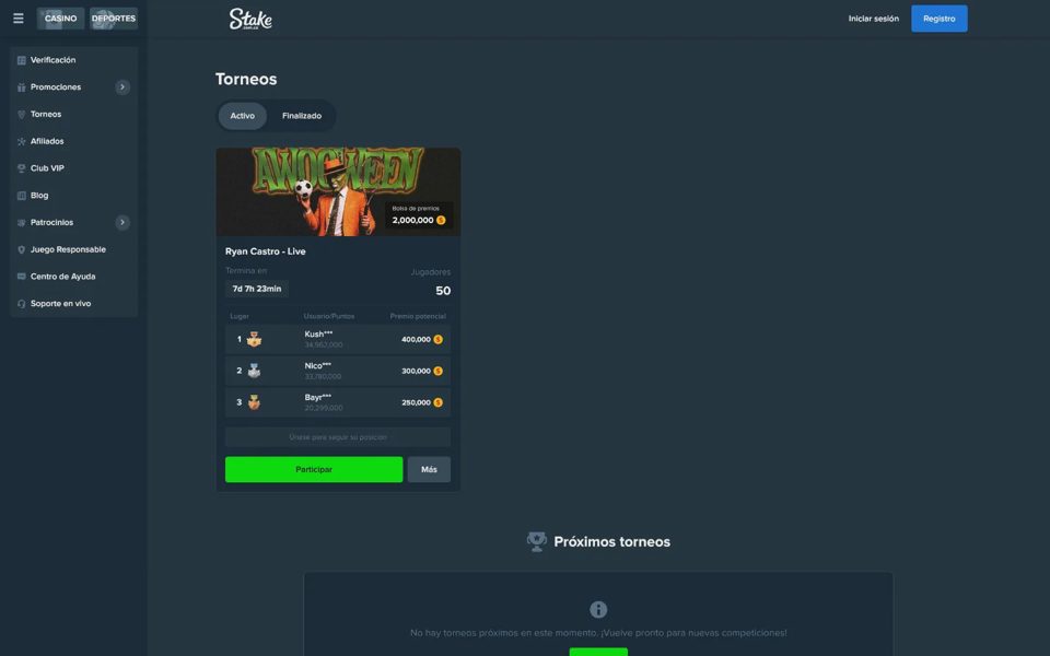 Турниры Stake