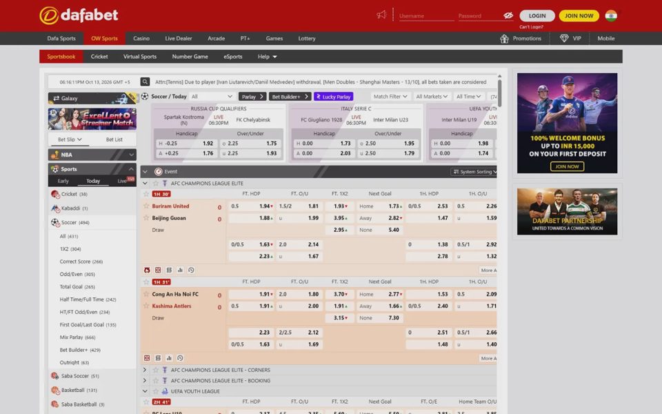 Dafabet sports betting