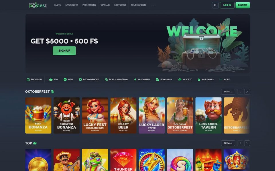 Главная страница Crown Pokies