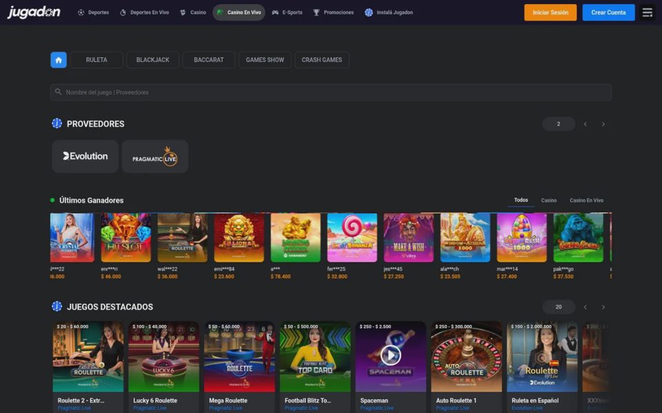 Jugadon live casino