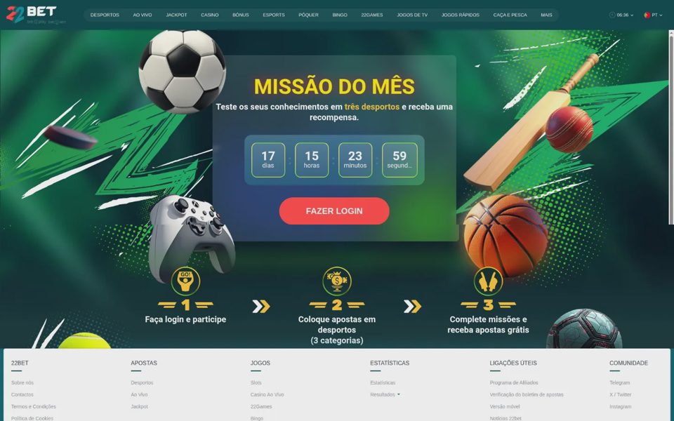 Миссии 22bet