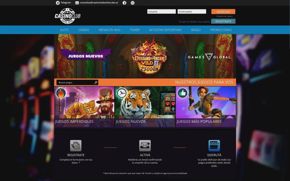 Casino Club Online casino catalog