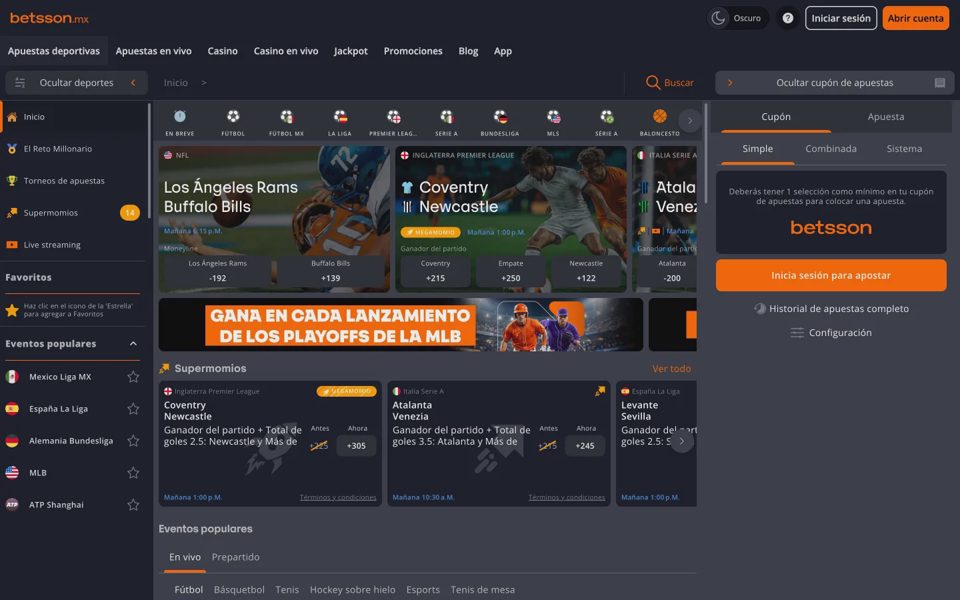 Ставки на спорт Betsson