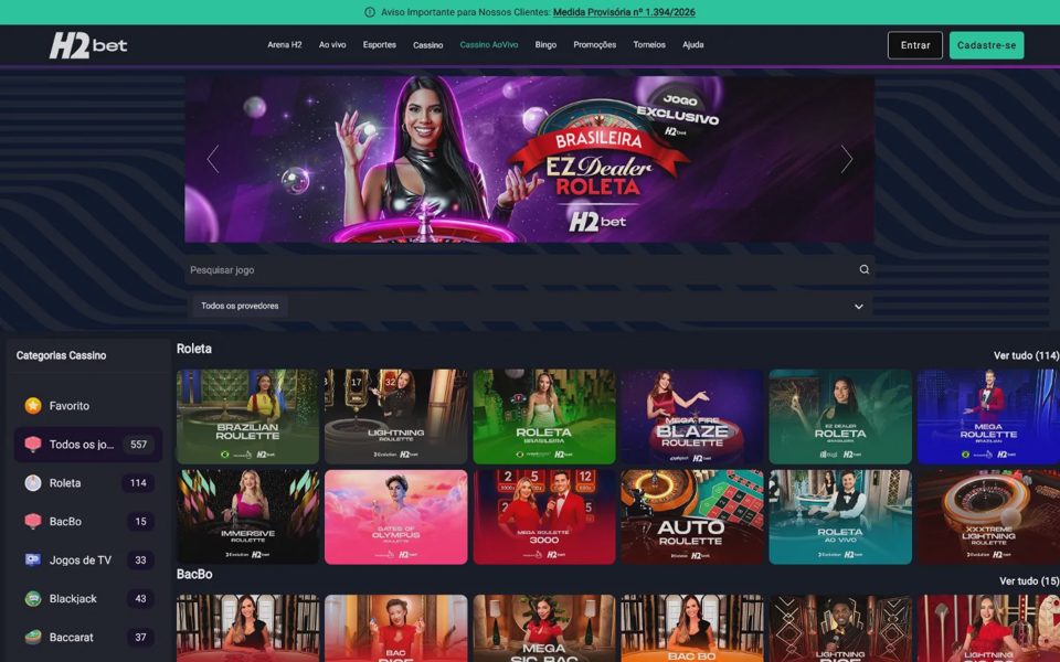 Live-казино H2bet