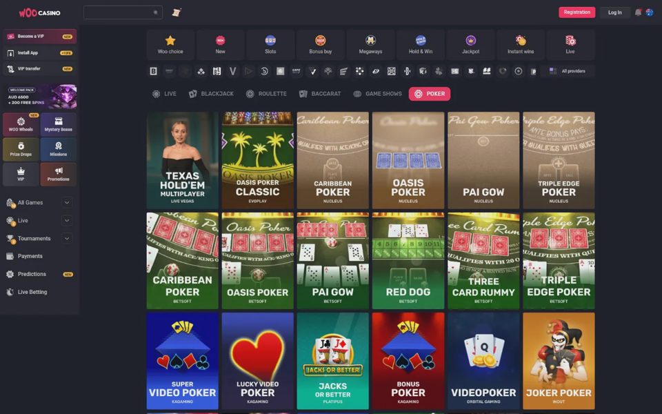Покер Woocasino