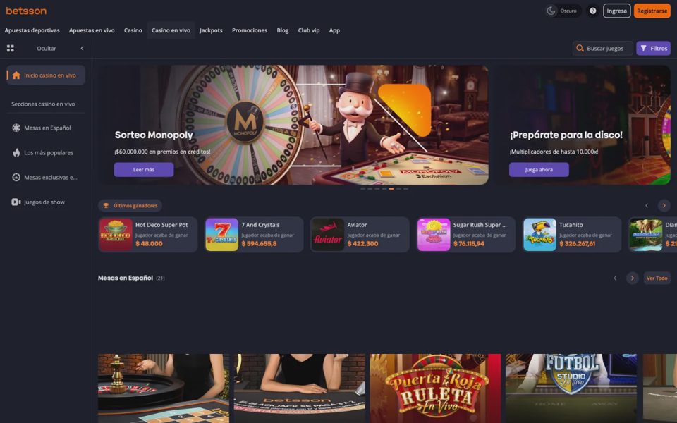 Live-казино Betsson
