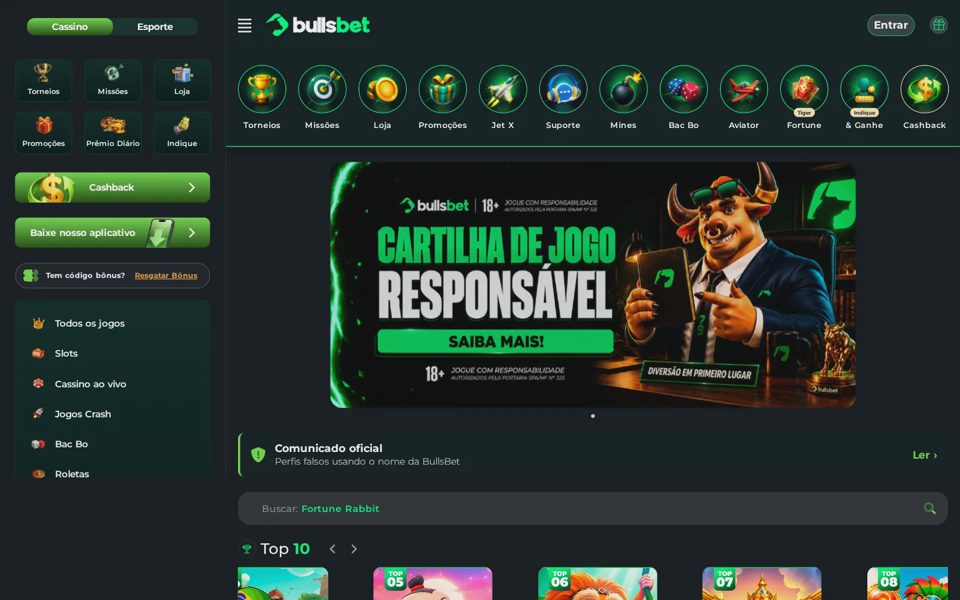 Главная страница BullsBet