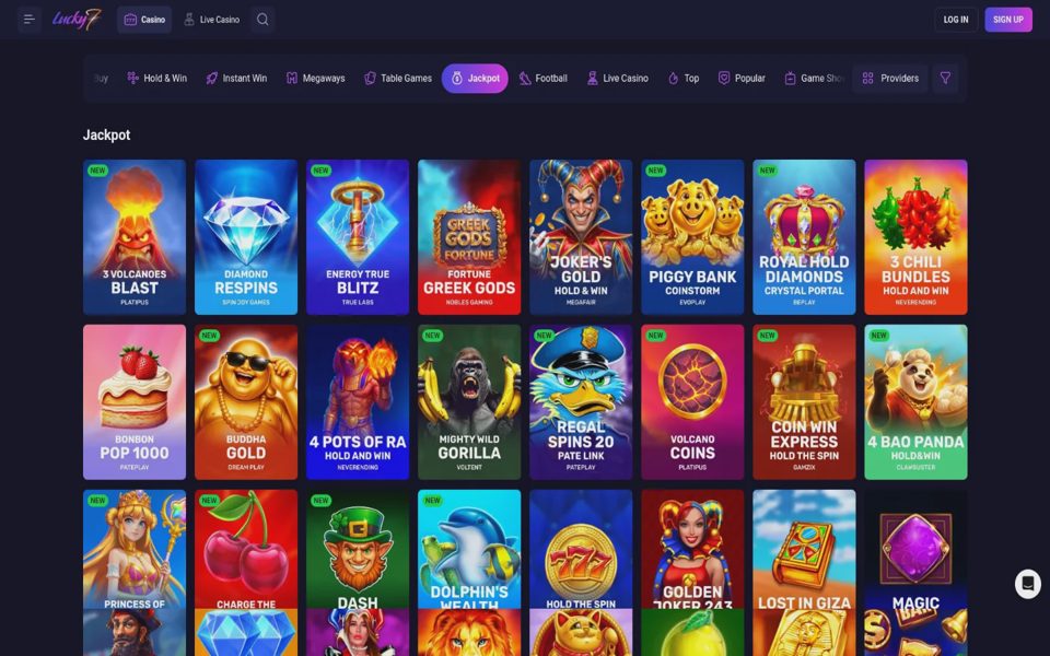 Lucky7even jackpots