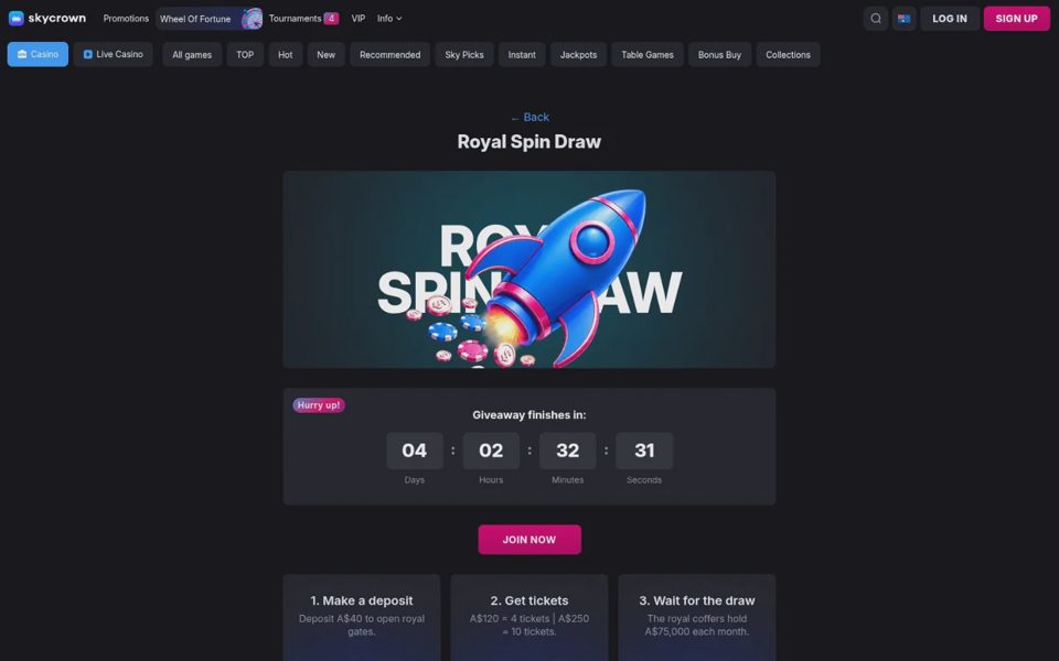 Skycrown lotteries