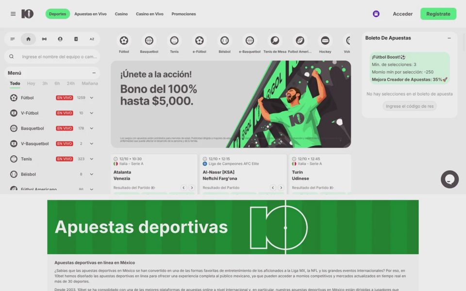 Ставки на спорт 10bet