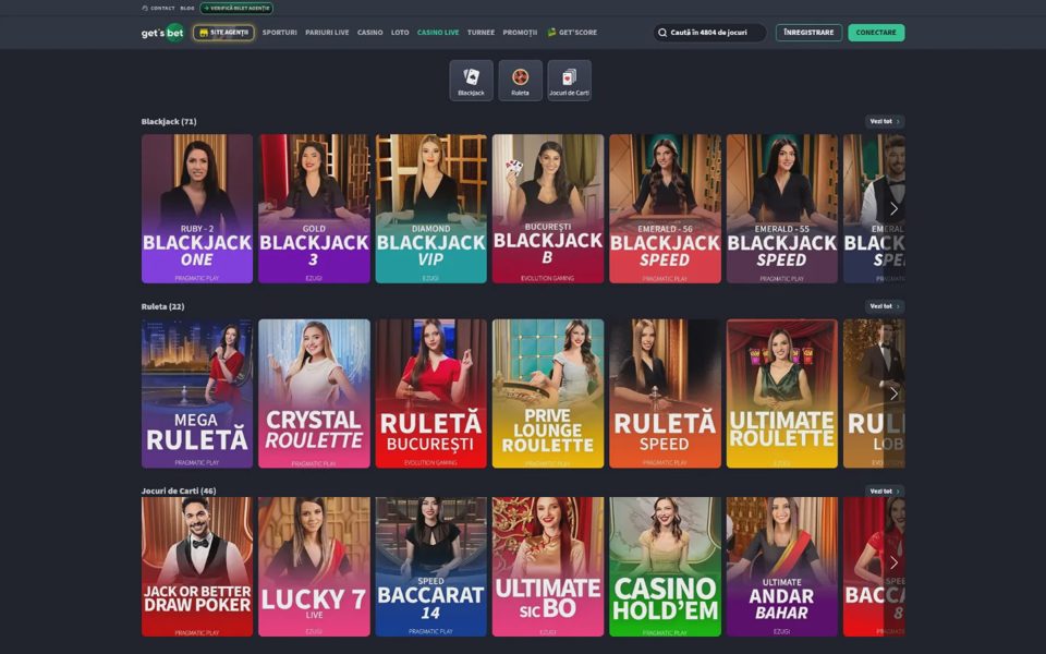 Get's Bet live casino