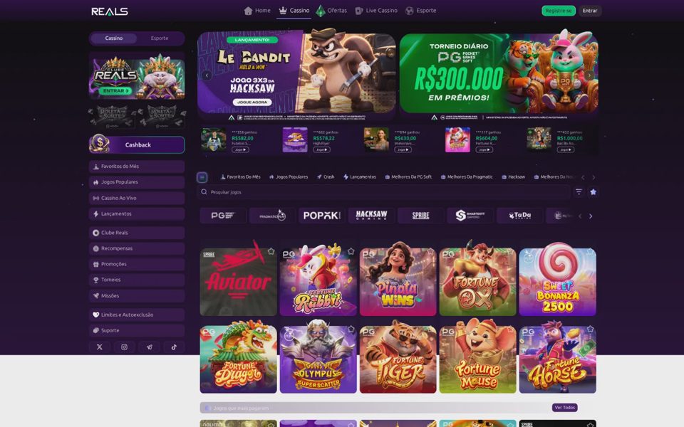 Каталог казино Reals.bet