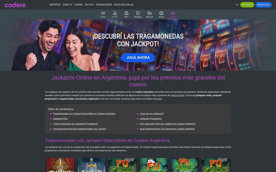 Codere jackpots