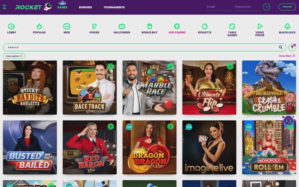 Live-казино Casino Rocket
