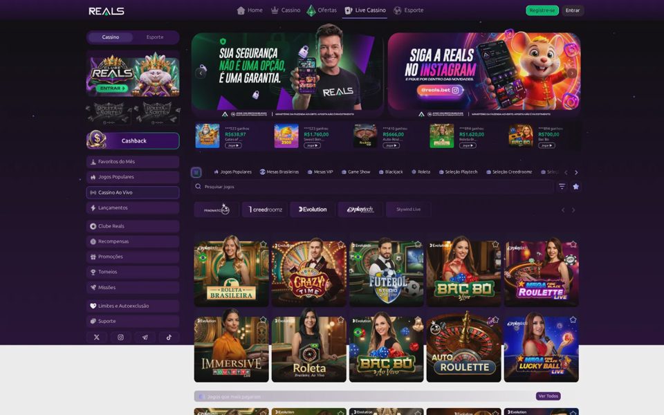 Live-казино Reals.bet