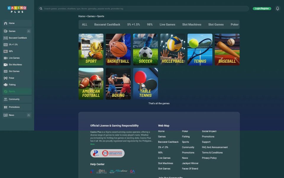 Ставки на спорт Casino Plus