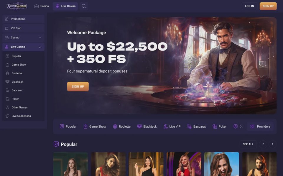 Live-казино Spirit Casino