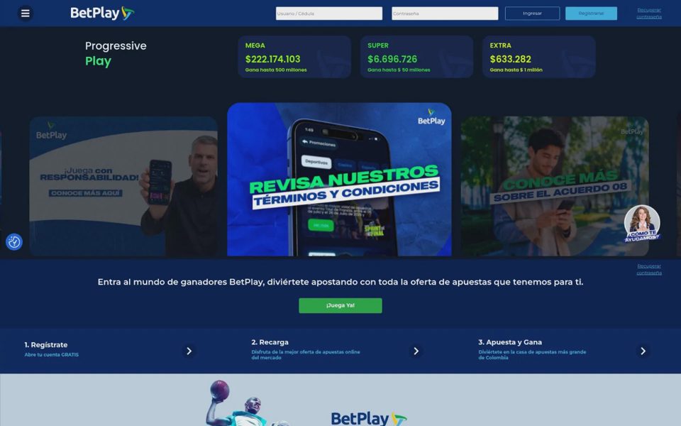 Главная страница BetPlay