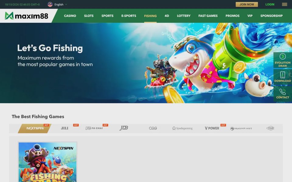 Maxim88 fishing games