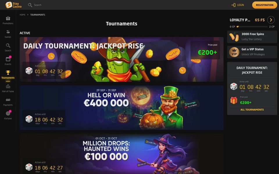 Турниры StayCasino