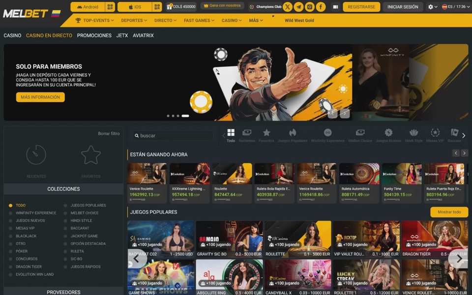 Live-казино Melbet