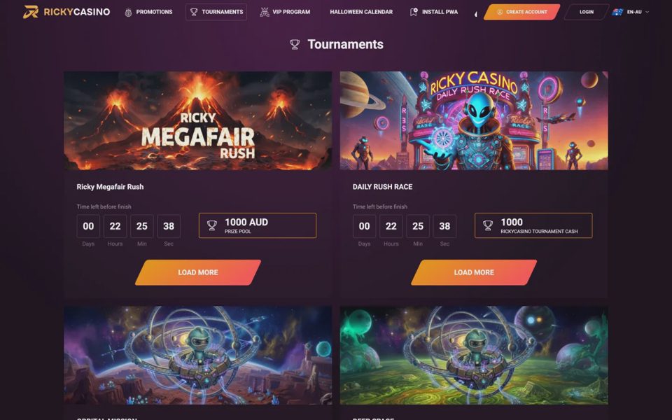 Турниры Ricky Casino