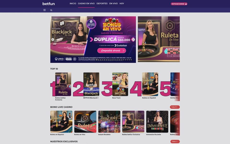 Live-казино Betfun