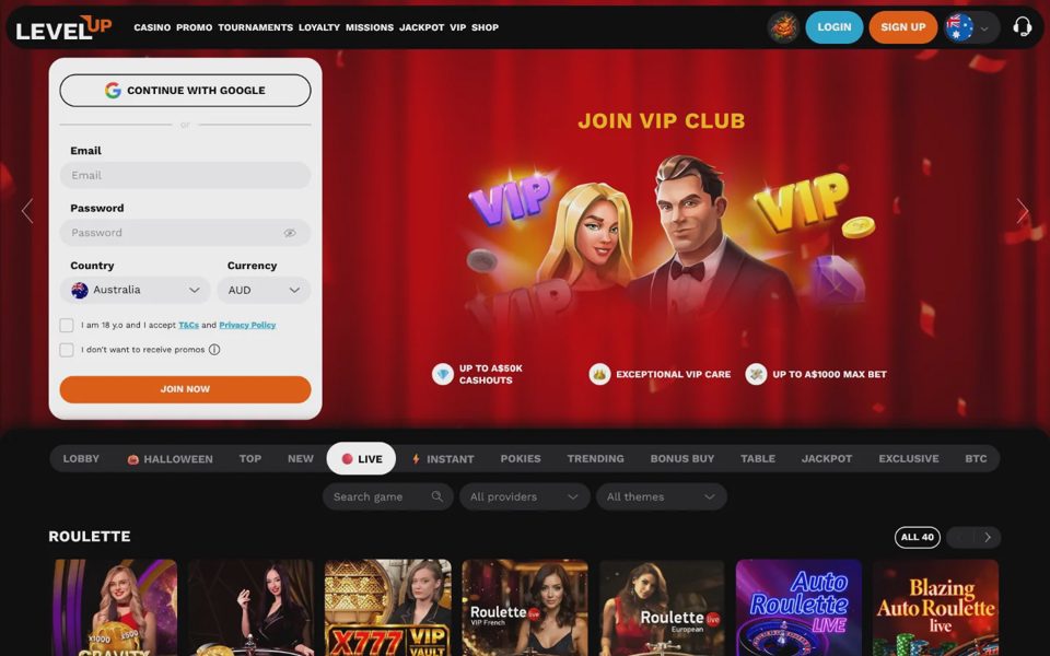 Live-казино LevelUp Casino