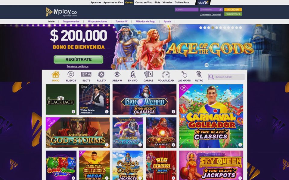 Главная страница Wplay