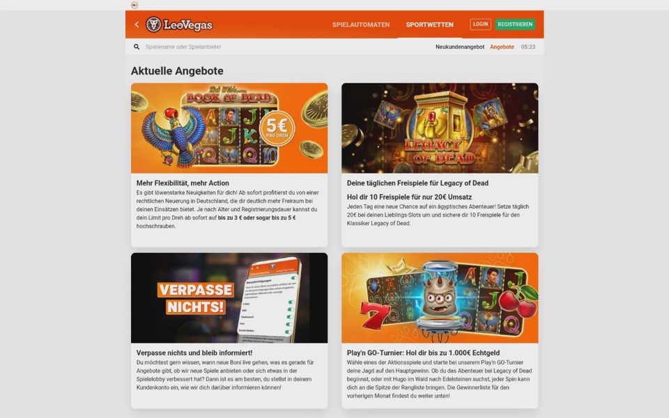 Бонусы и акции LeoVegas