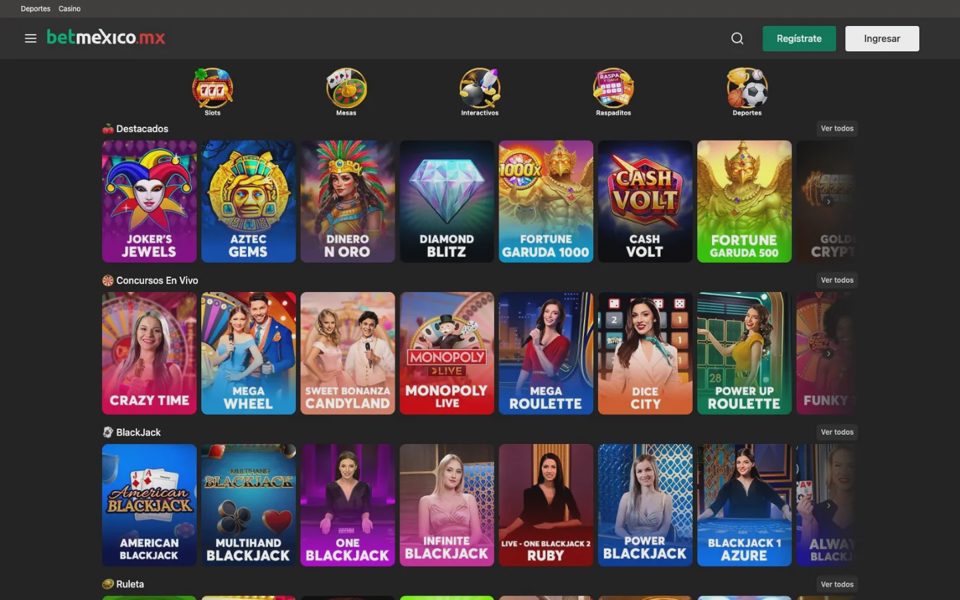 Каталог казино Betmexico
