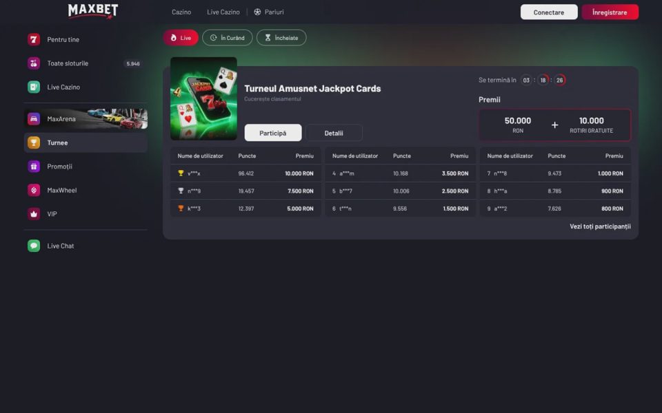 Турниры Maxbet