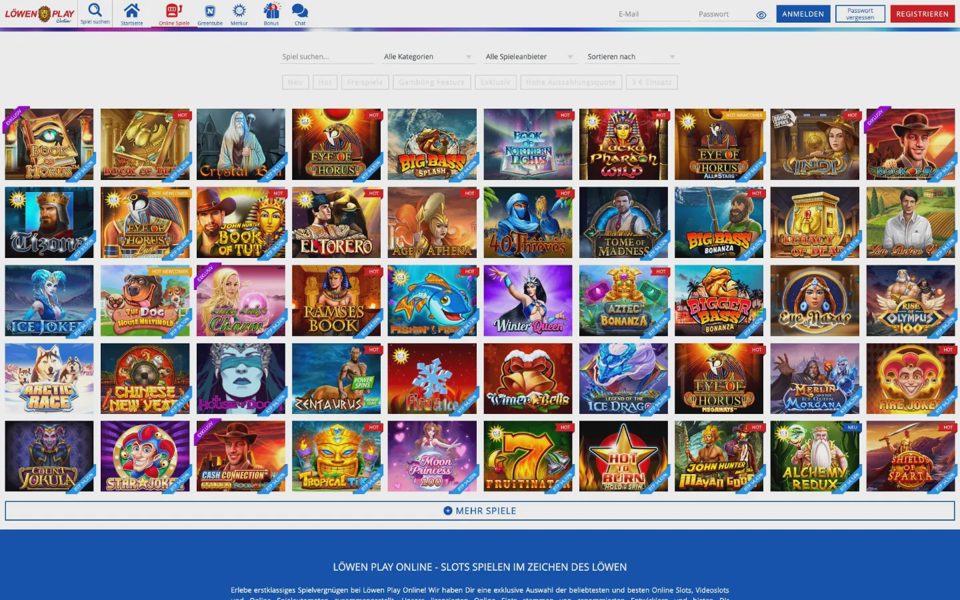 Каталог казино Löwen Play