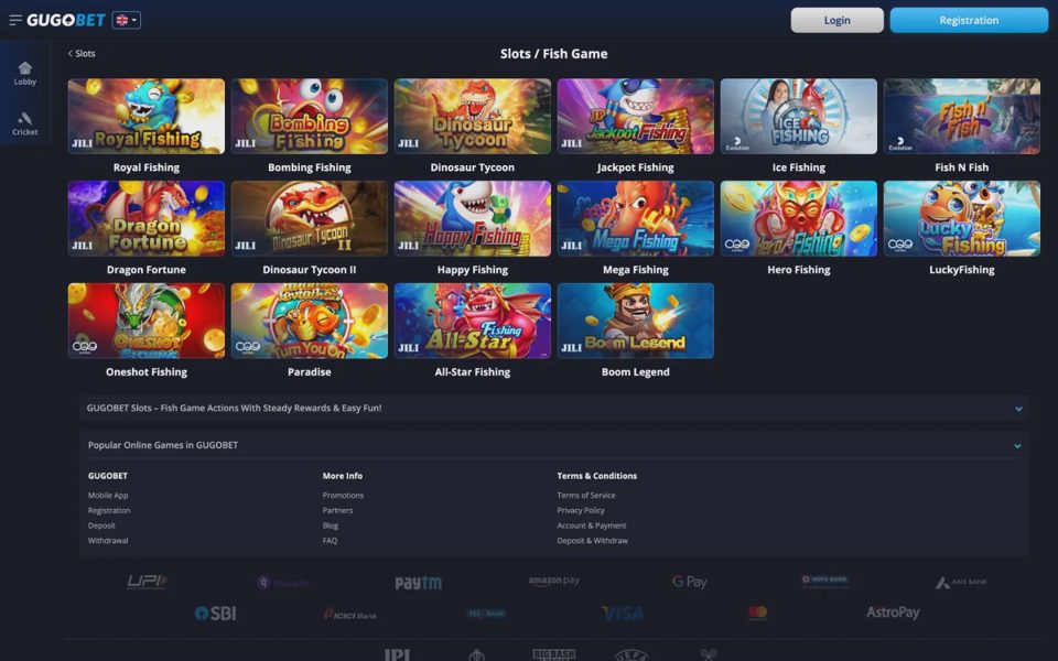 Gugobet fishing games