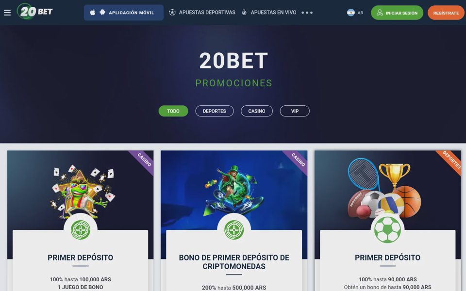 Бонусы и акции 20bet