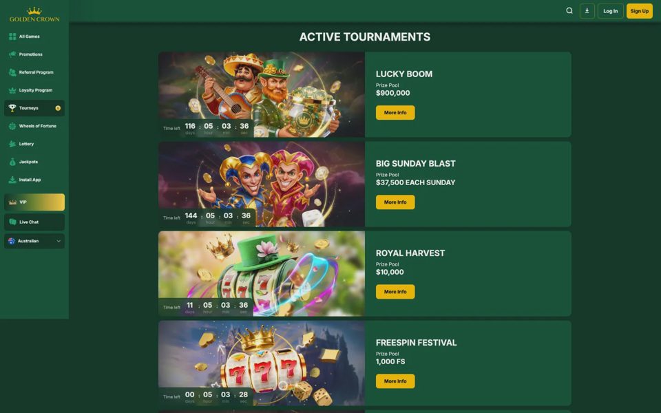 Golden Crown Casino tournaments