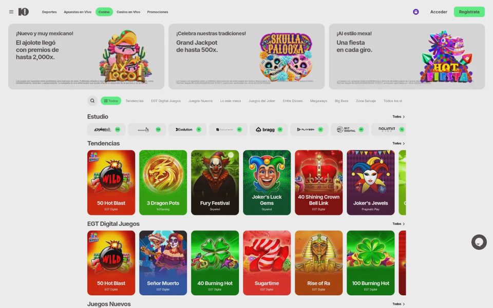 Каталог казино 10bet
