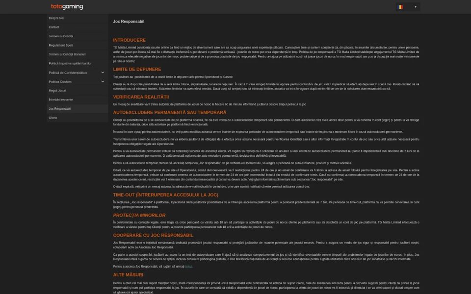 Ответственная игра на Totogaming
