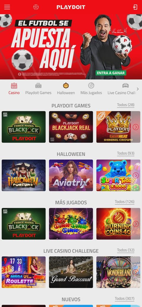 Каталог казино Playdoit — мобильная версия