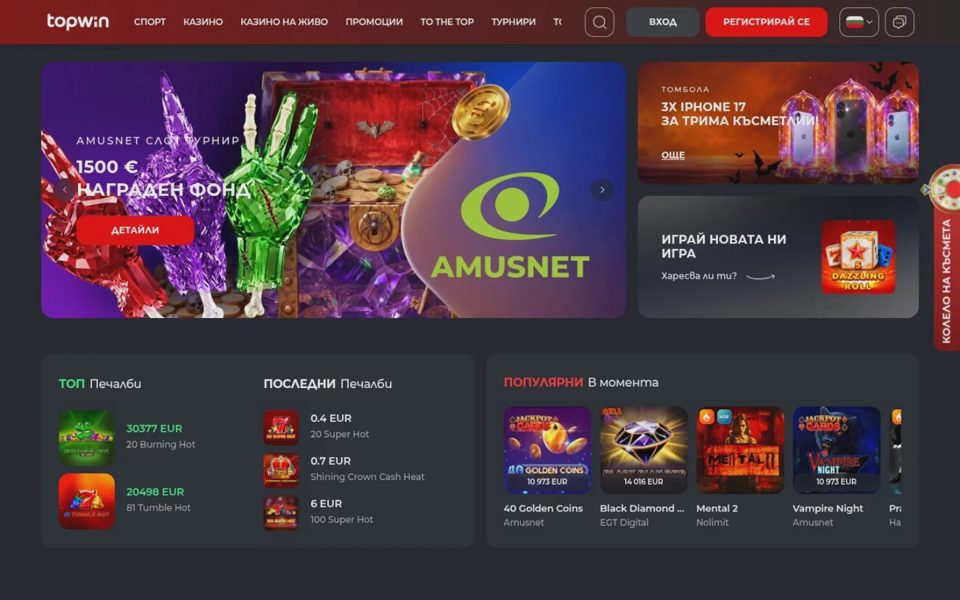 Главная страница Topwin